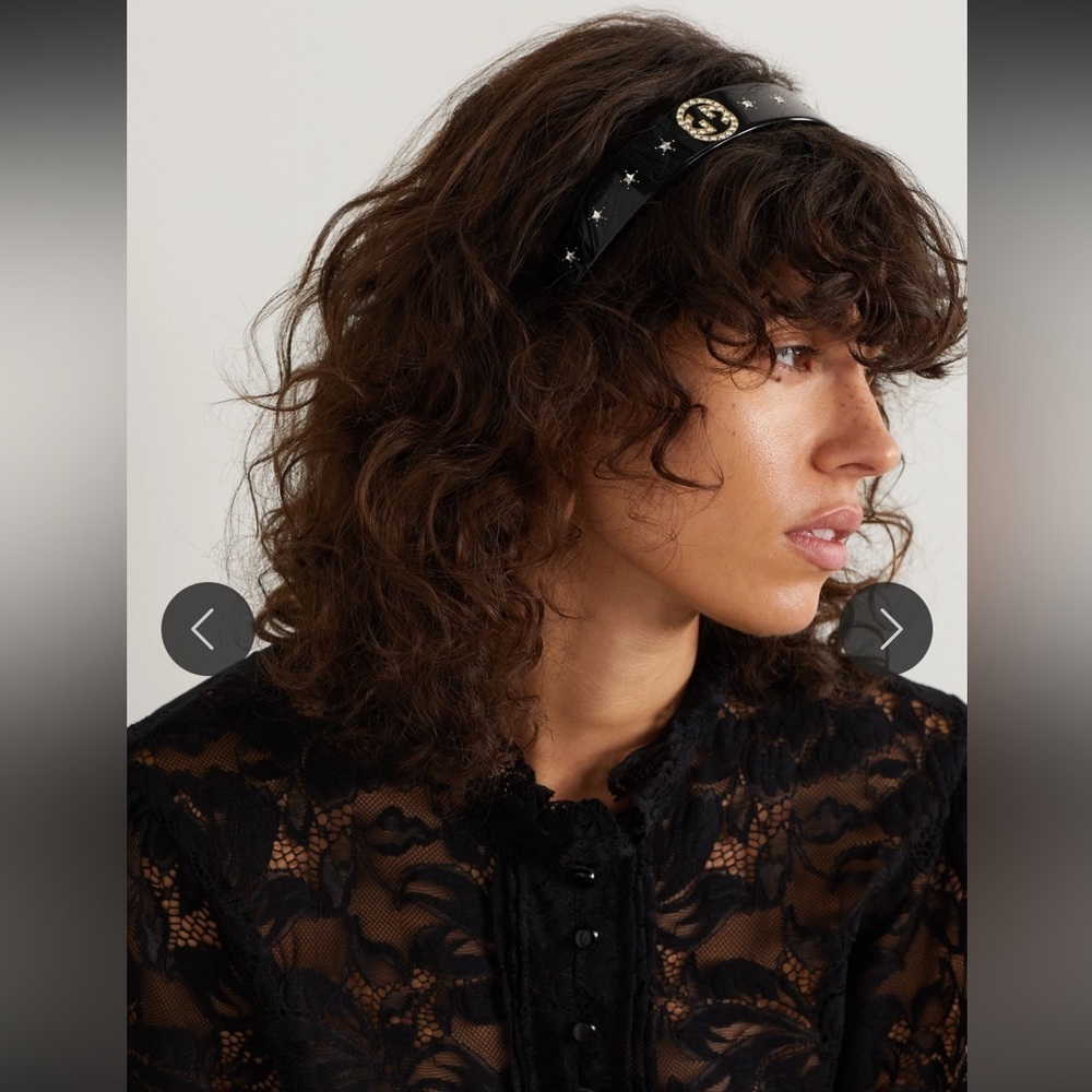 Gucci Black Headband with Star Accents - Picture 2 of 8